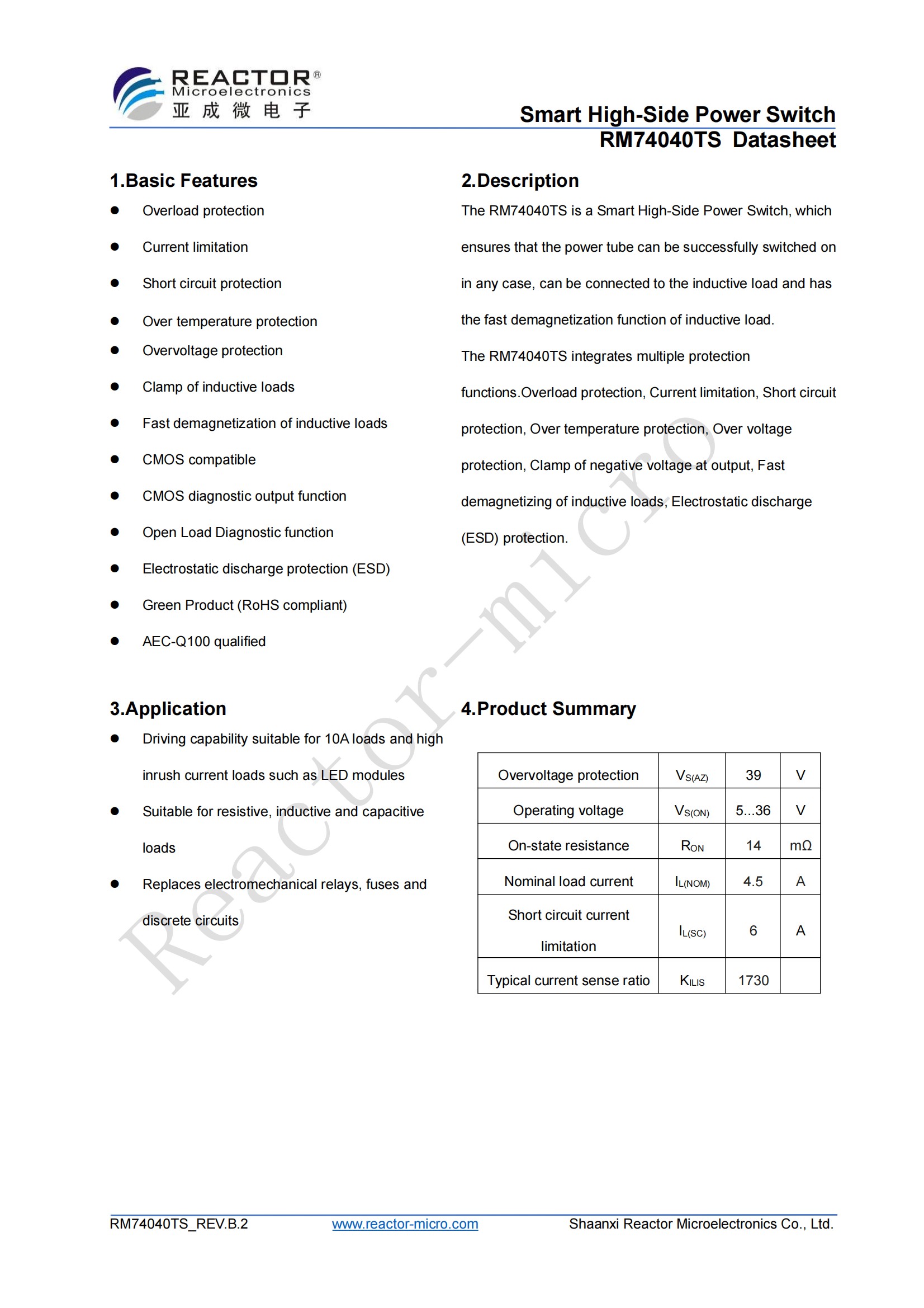 RM74040TS Datasheet REV