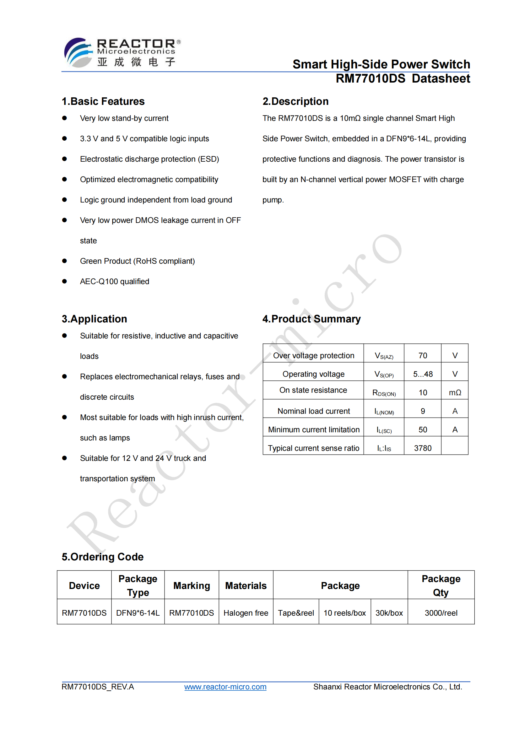 RM77010DS Datasheet Rev